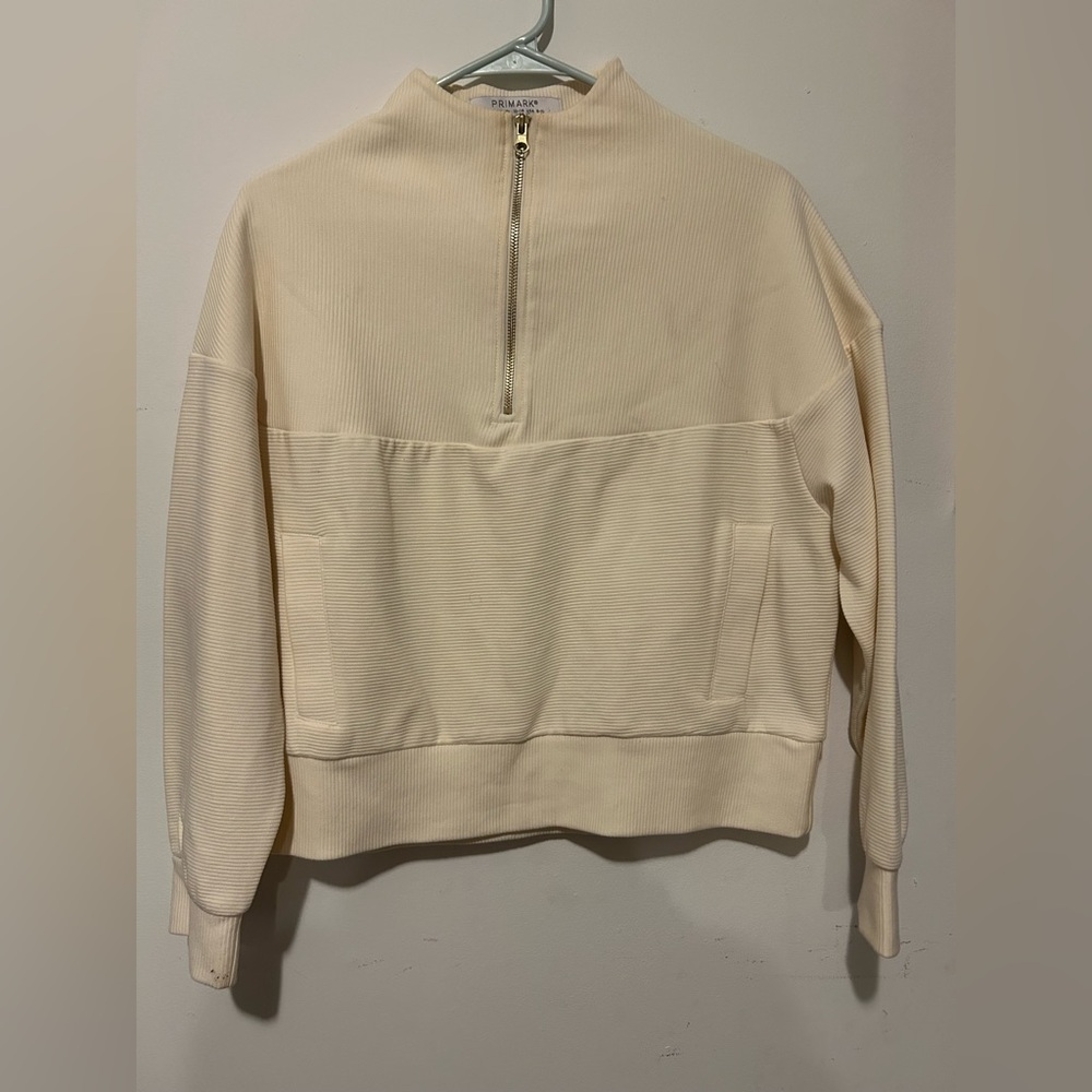 Primark women’s ribbed half zip sweater size medium